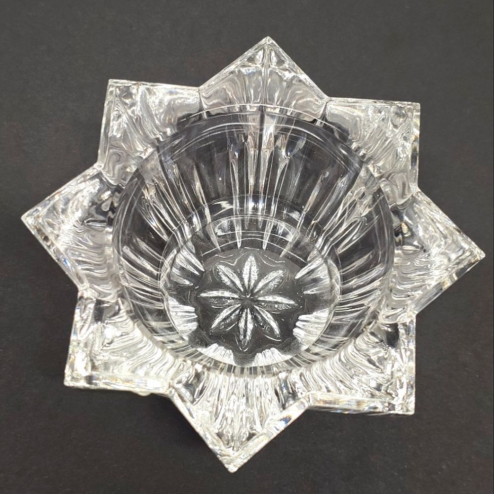 Waterford Marquis 8 Pointed Star Crystal Candle Holder Czech Republic VTG NEW
